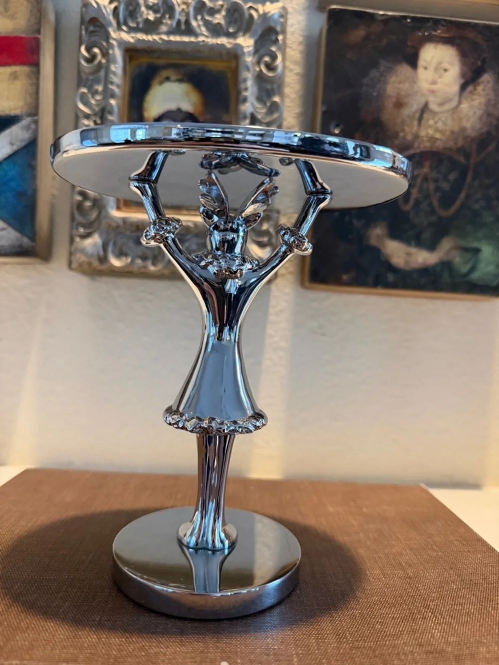 Pottery Barn‎ Reindeer Pedestal Soap Holder Tray Metal